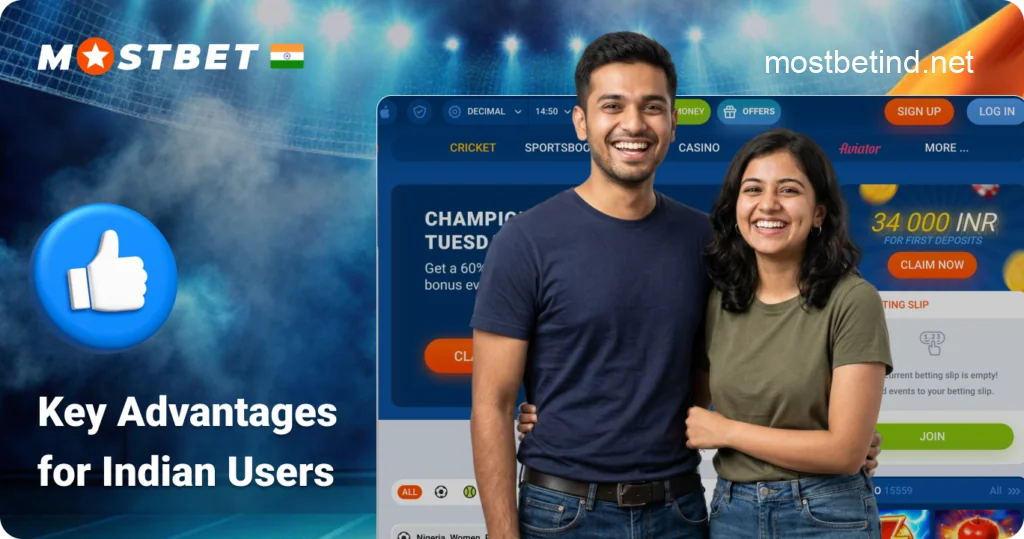 Main Pluses for Indian Users in Mostbet