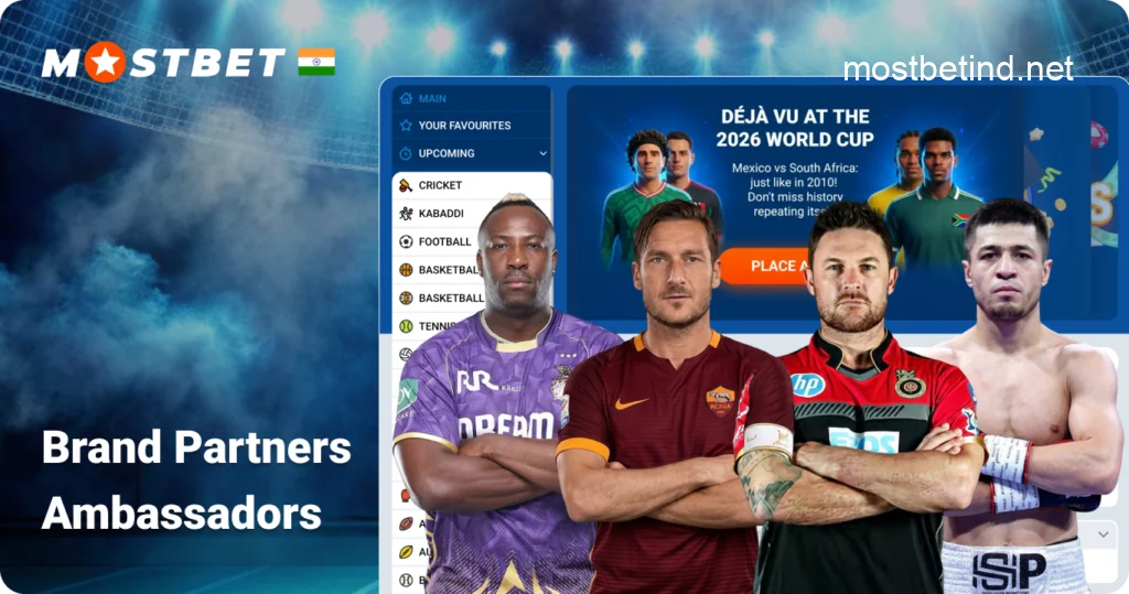Celebrity Brand Partners and Ambassadors for Mostbet India