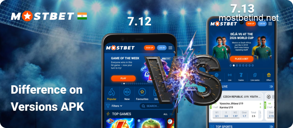 Difference on Version APK Mostbet App