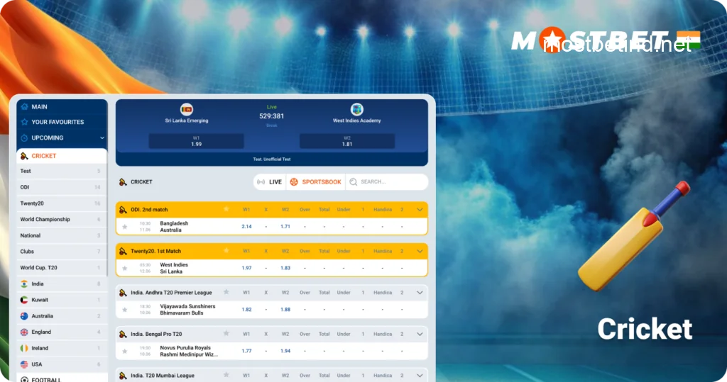 Mostbet India Cricket