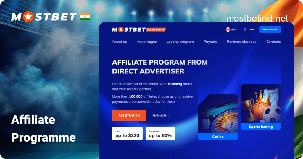 Affiliate Program from Direct Advertiser in Mostbet India