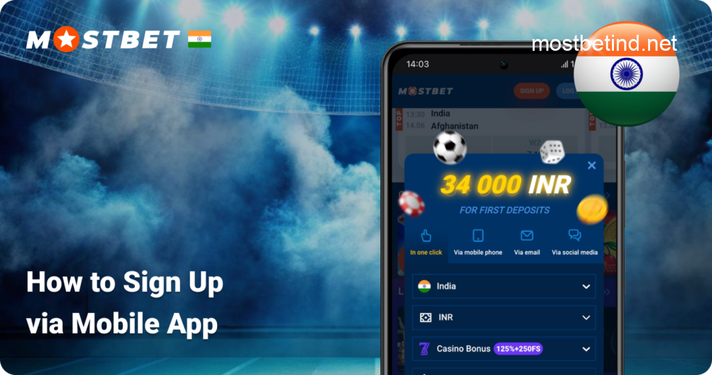 Sign Up via Mostbet Mobile App