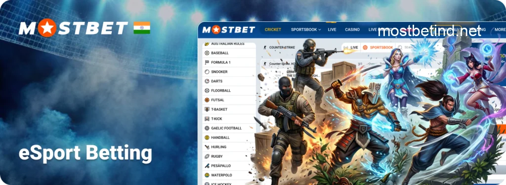 eSports Betting on Mostbet India Platform